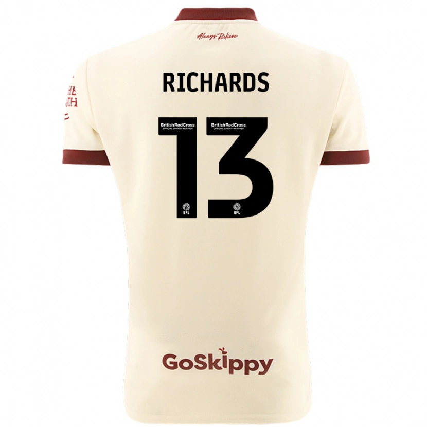 Danxen Kid Harvey Wiles-Richards #13 Cream White Away Jersey 2024/25 T-Shirt