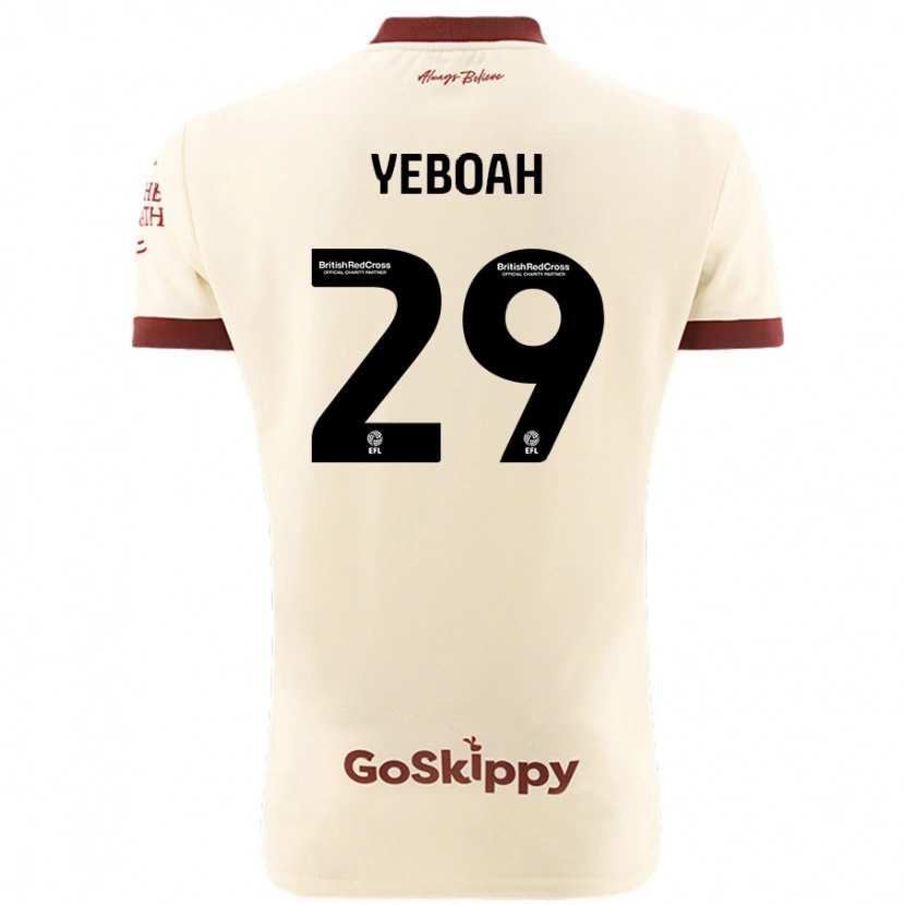 Danxen Kid Ephraim Yeboah #29 Cream White Away Jersey 2024/25 T-Shirt