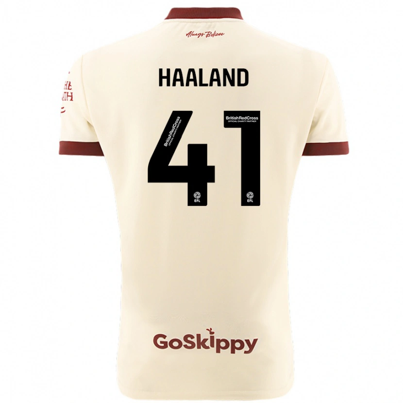 Danxen Kid Benedicte Haaland #41 Cream White Away Jersey 2024/25 T-Shirt