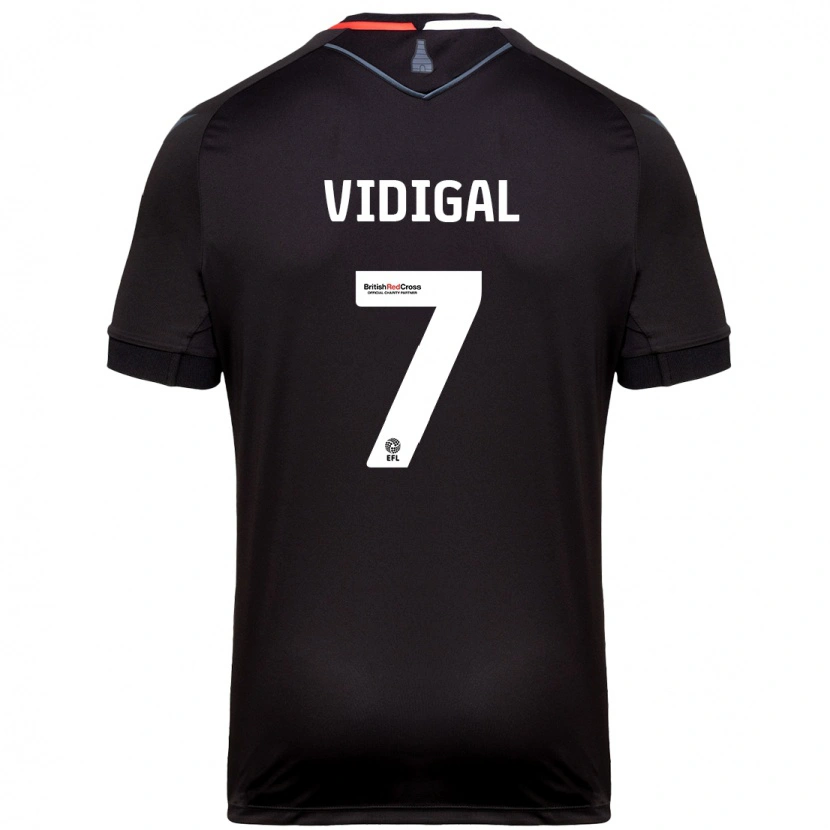 Danxen Kid André Vidigal #7 Black Away Jersey 2024/25 T-Shirt