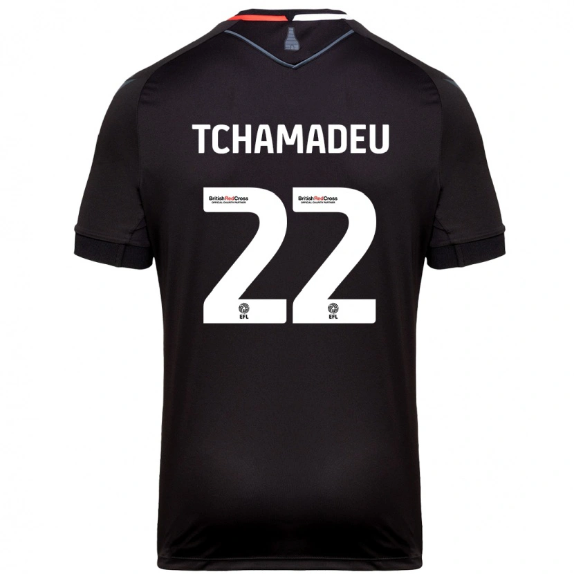 Danxen Kid Junior Tchamadeu #22 Black Away Jersey 2024/25 T-Shirt