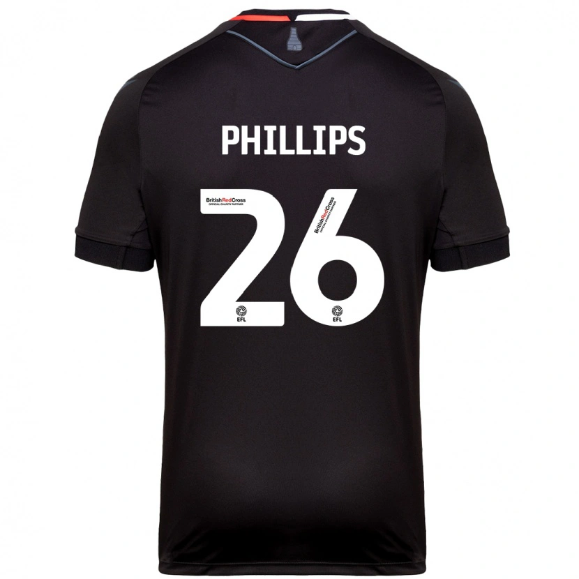 Danxen Kid Ashley Phillips #26 Black Away Jersey 2024/25 T-Shirt