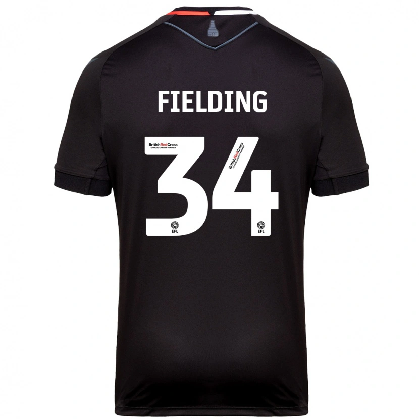 Danxen Kid Frank Fielding #34 Black Away Jersey 2024/25 T-Shirt