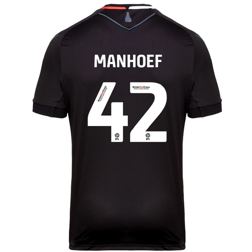 Danxen Kid Million Manhoef #42 Black Away Jersey 2024/25 T-Shirt