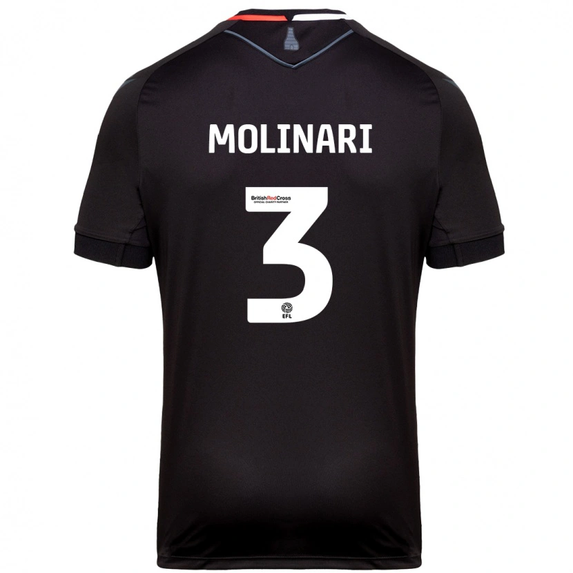 Danxen Kid Lucia Molinari #3 Black Away Jersey 2024/25 T-Shirt