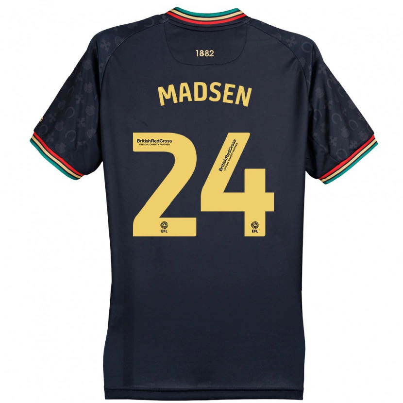 Danxen Kid Nicolas Madsen #24 Dark Navy Blue Away Jersey 2024/25 T-Shirt