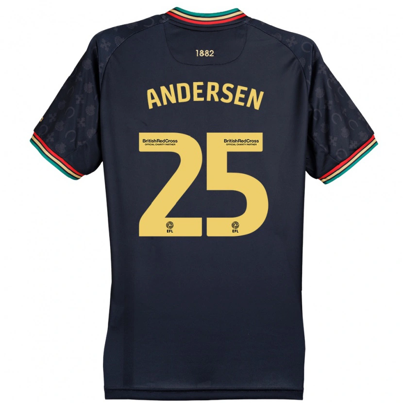 Danxen Kid Lucas Andersen #25 Dark Navy Blue Away Jersey 2024/25 T-Shirt