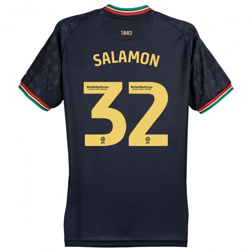 Danxen Kid Matteo Salamon #32 Dark Navy Blue Away Jersey 2024/25 T-Shirt