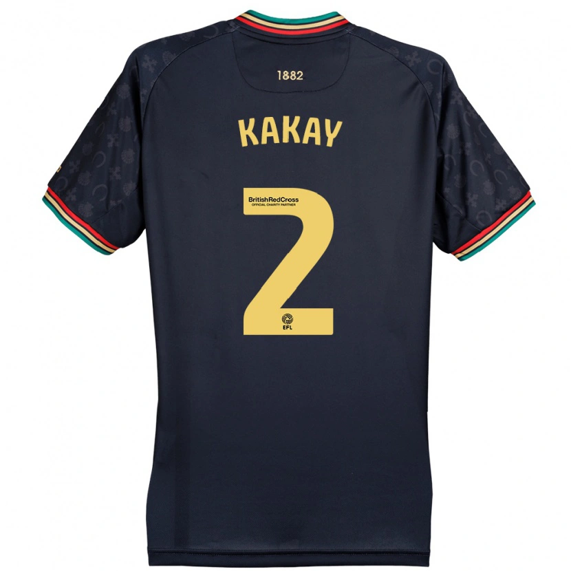 Danxen Kid Osman Kakay #2 Dark Navy Blue Away Jersey 2024/25 T-Shirt