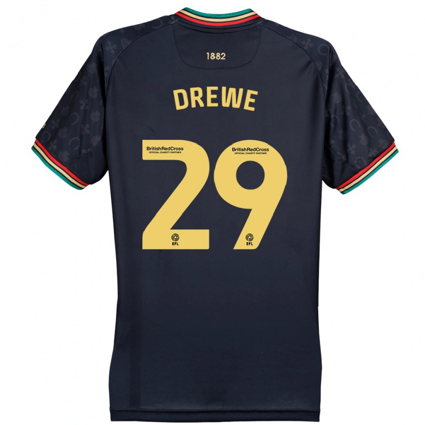 Danxen Kid Aaron Drewe #29 Dark Navy Blue Away Jersey 2024/25 T-Shirt