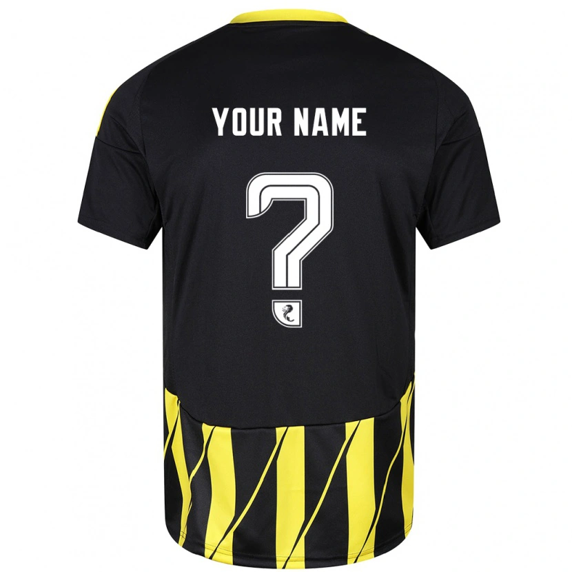 Danxen Kid Your Name #0 Black Yellow Away Jersey 2024/25 T-Shirt