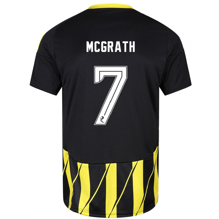 Danxen Kid Jamie Mcgrath #7 Black Yellow Away Jersey 2024/25 T-Shirt