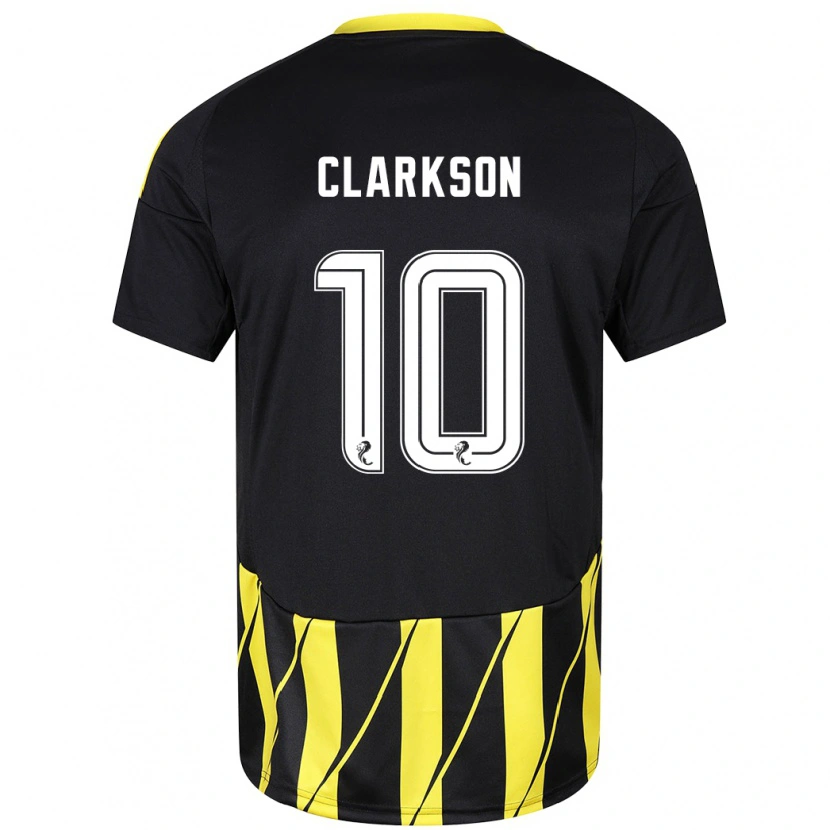 Danxen Kid Leighton Clarkson #10 Black Yellow Away Jersey 2024/25 T-Shirt