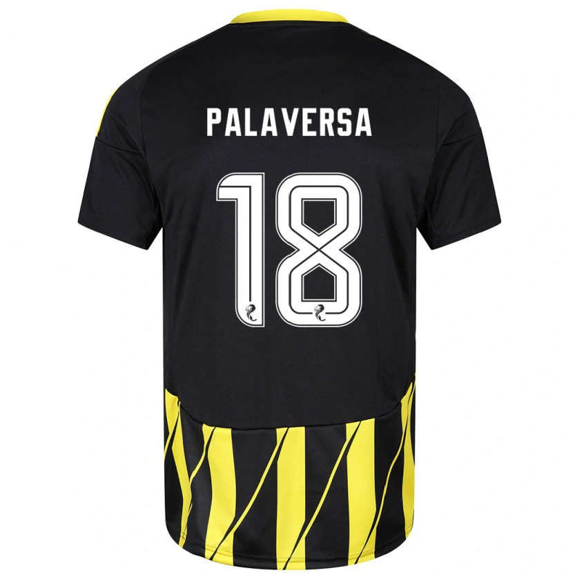 Danxen Kid Ante Palaversa #18 Black Yellow Away Jersey 2024/25 T-Shirt