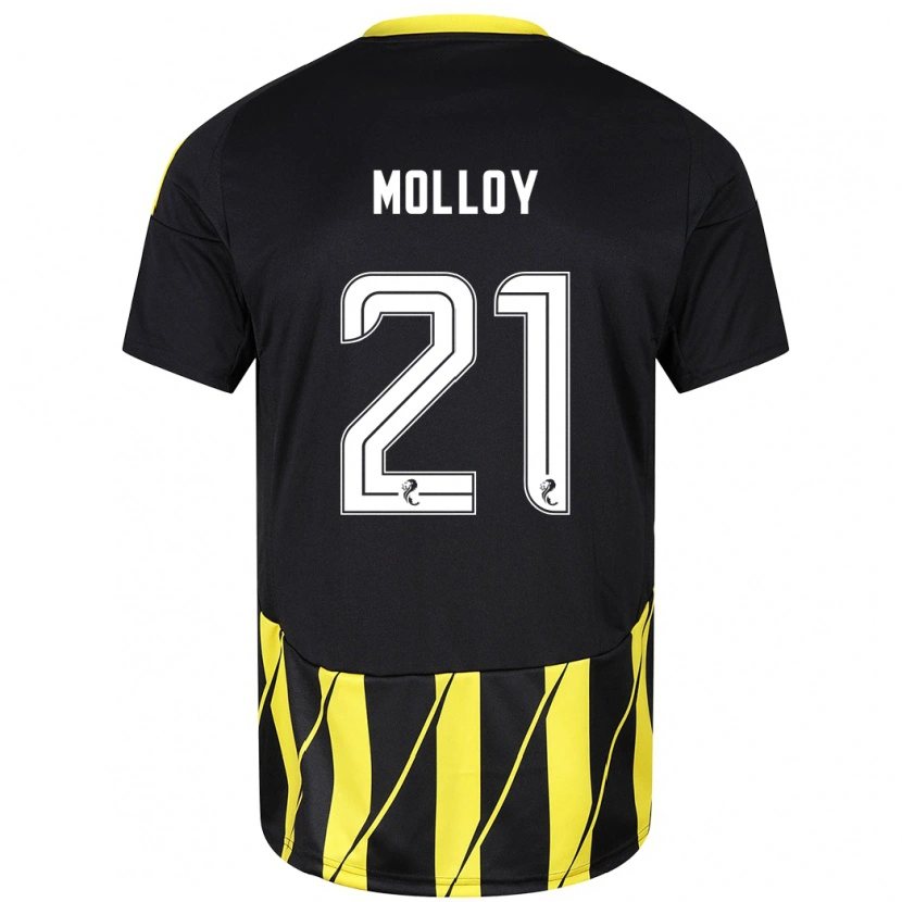 Danxen Kid Gavin Molloy #21 Black Yellow Away Jersey 2024/25 T-Shirt