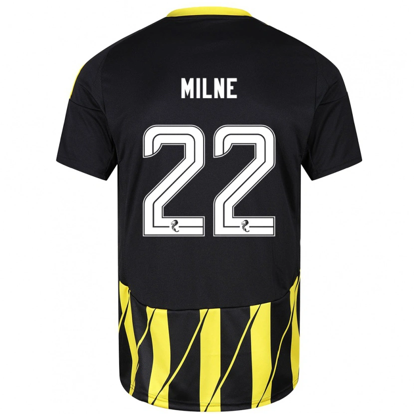 Danxen Kid Jack Milne #22 Black Yellow Away Jersey 2024/25 T-Shirt