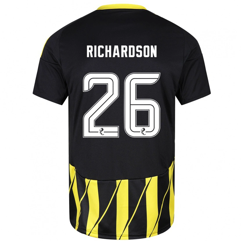 Danxen Kid Jayden Richardson #26 Black Yellow Away Jersey 2024/25 T-Shirt