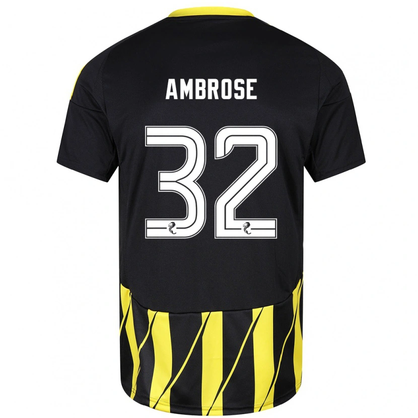 Danxen Kid Peter Ambrose #32 Black Yellow Away Jersey 2024/25 T-Shirt