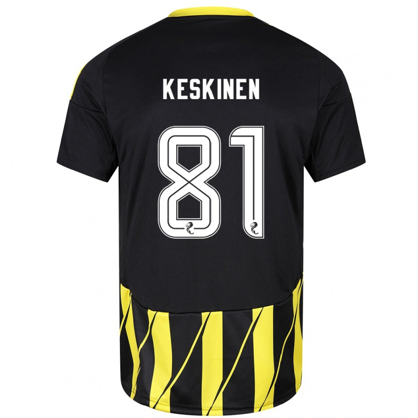 Danxen Kid Topi Keskinen #81 Black Yellow Away Jersey 2024/25 T-Shirt