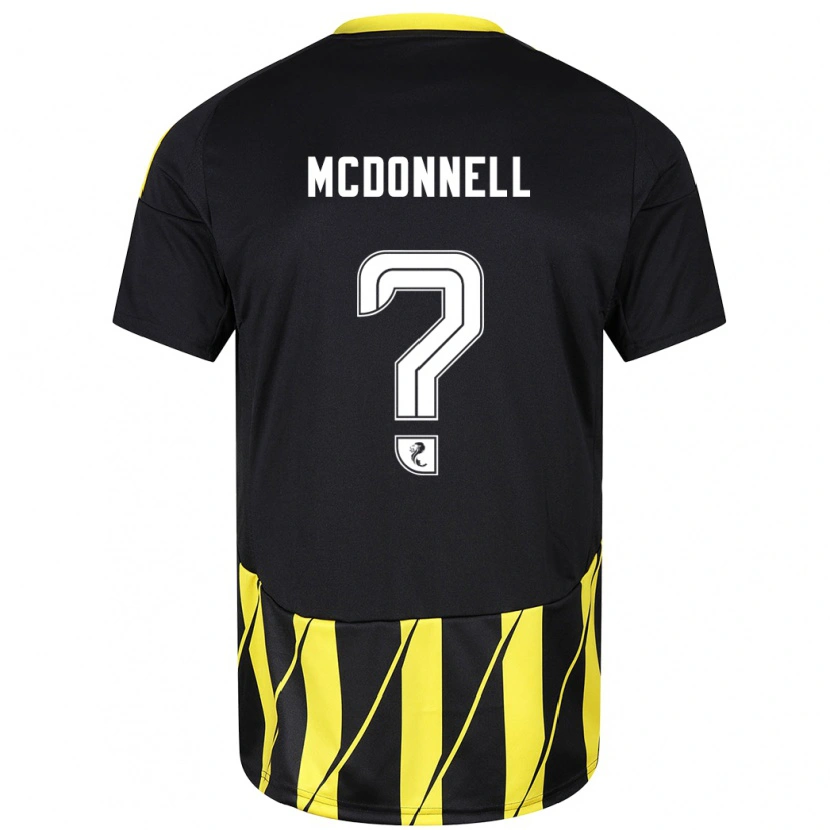 Danxen Kid Noah Mcdonnell #0 Black Yellow Away Jersey 2024/25 T-Shirt