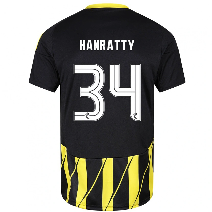 Danxen Kid Kevin Hanratty #34 Black Yellow Away Jersey 2024/25 T-Shirt