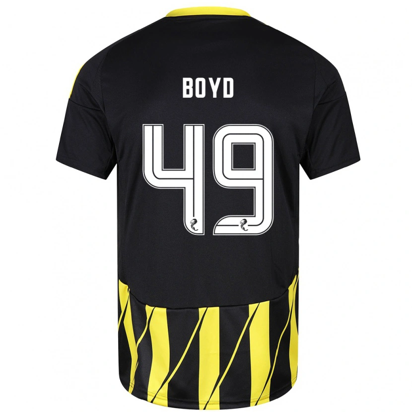 Danxen Kid Fletcher Boyd #49 Black Yellow Away Jersey 2024/25 T-Shirt