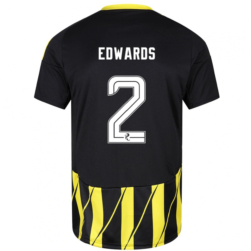 Danxen Kid Lois Edwards #2 Black Yellow Away Jersey 2024/25 T-Shirt