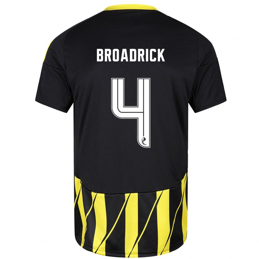 Danxen Kid Jessica Broadrick #4 Black Yellow Away Jersey 2024/25 T-Shirt