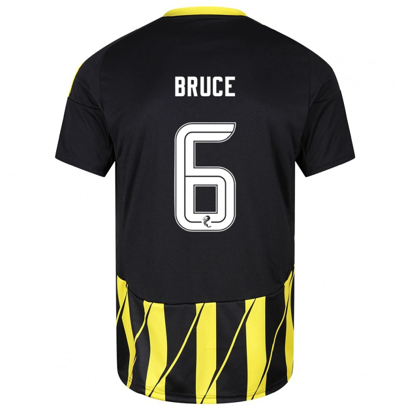 Danxen Kid Natasha Bruce #6 Black Yellow Away Jersey 2024/25 T-Shirt