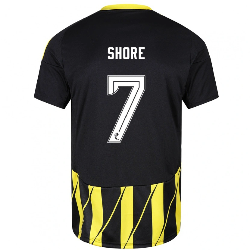 Danxen Kid Eilidh Shore #7 Black Yellow Away Jersey 2024/25 T-Shirt