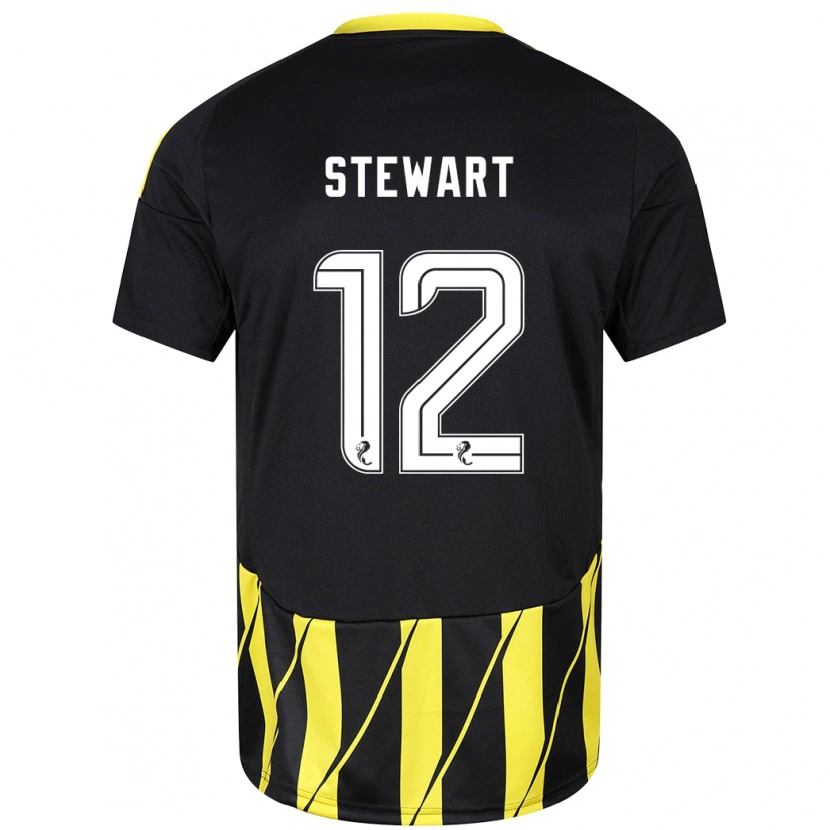 Danxen Kid Hannah Stewart #12 Black Yellow Away Jersey 2024/25 T-Shirt