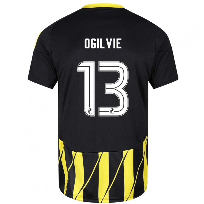 Danxen Kid Francesca Ogilvie #13 Black Yellow Away Jersey 2024/25 T-Shirt