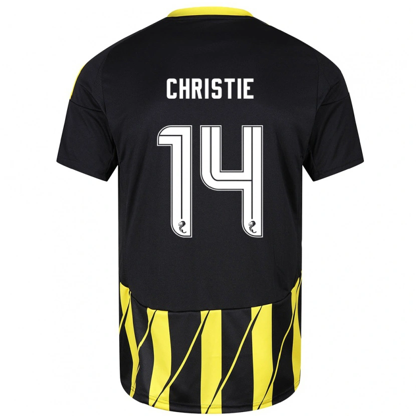 Danxen Kid Mya Christie #14 Black Yellow Away Jersey 2024/25 T-Shirt