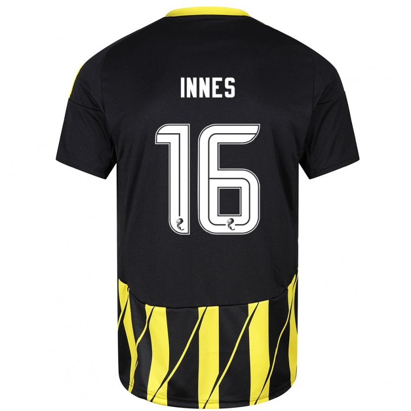 Danxen Kid Hannah Innes #16 Black Yellow Away Jersey 2024/25 T-Shirt