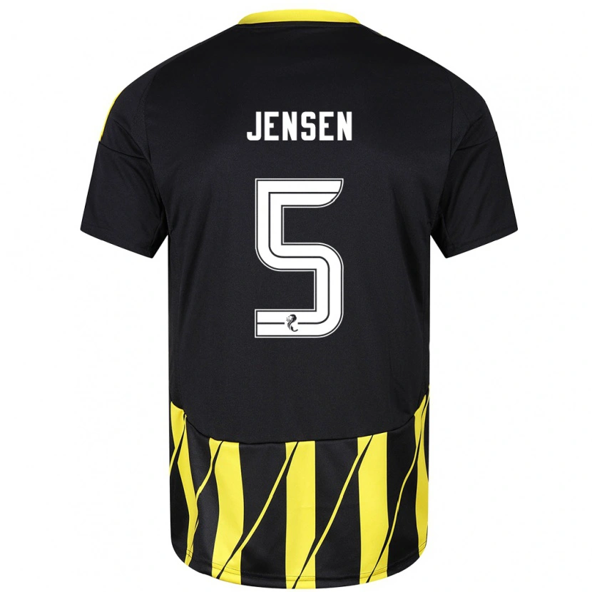 Danxen Kid Richard Jensen #5 Black Yellow Away Jersey 2024/25 T-Shirt