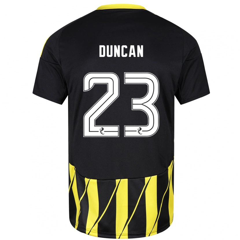 Danxen Kid Ryan Duncan #23 Black Yellow Away Jersey 2024/25 T-Shirt