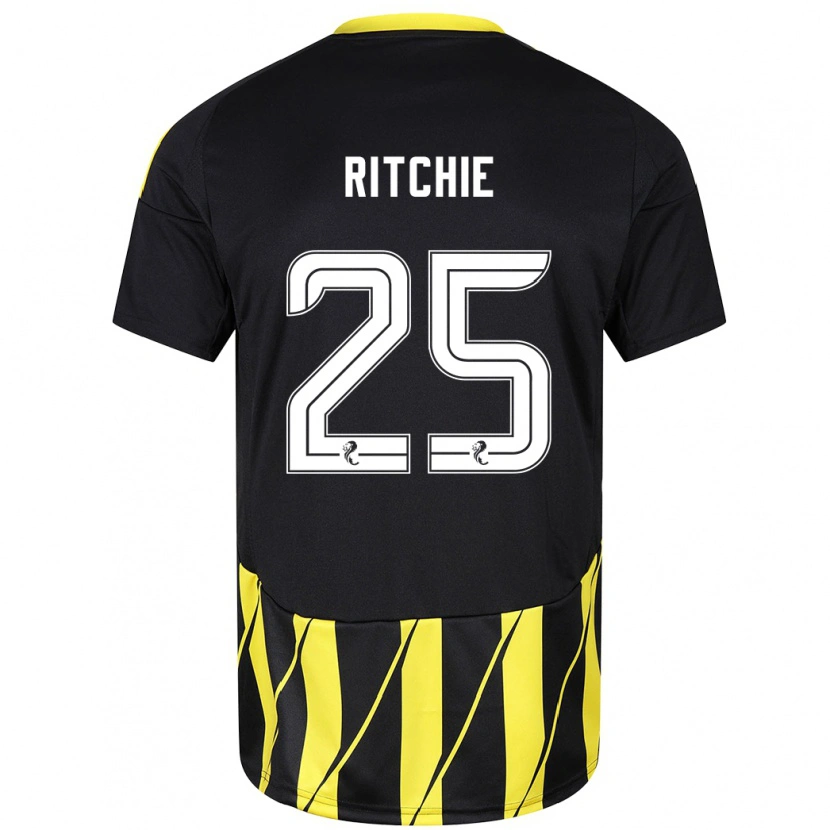 Danxen Kid Tom Ritchie #25 Black Yellow Away Jersey 2024/25 T-Shirt