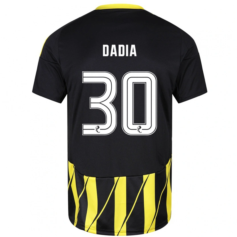 Danxen Kid Or Dadia #30 Black Yellow Away Jersey 2024/25 T-Shirt