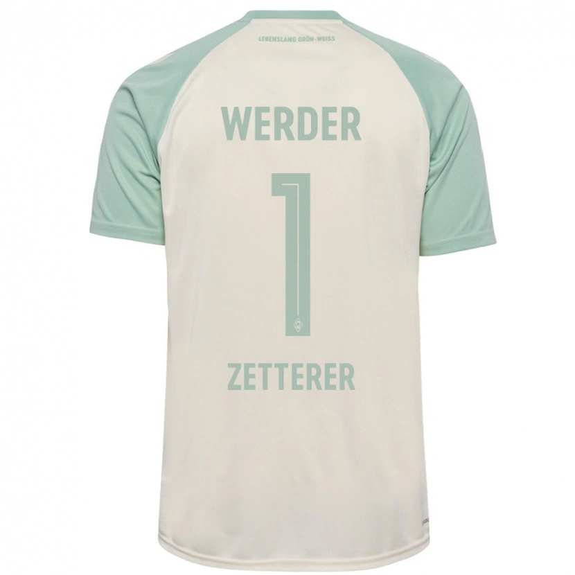 Danxen Kid Michael Zetterer #1 Off-White Light Green Away Jersey 2024/25 T-Shirt