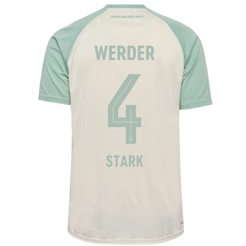 Danxen Kid Niklas Stark #4 Off-White Light Green Away Jersey 2024/25 T-Shirt