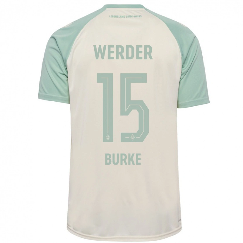 Danxen Kid Oliver Burke #15 Off-White Light Green Away Jersey 2024/25 T-Shirt