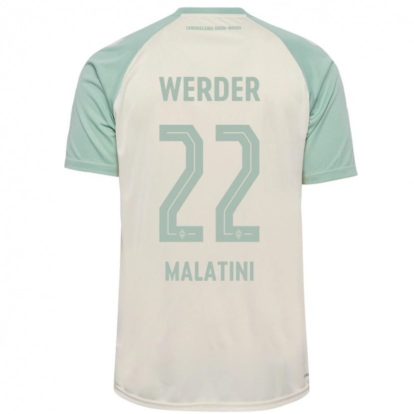 Danxen Kid Julián Malatini #22 Off-White Light Green Away Jersey 2024/25 T-Shirt