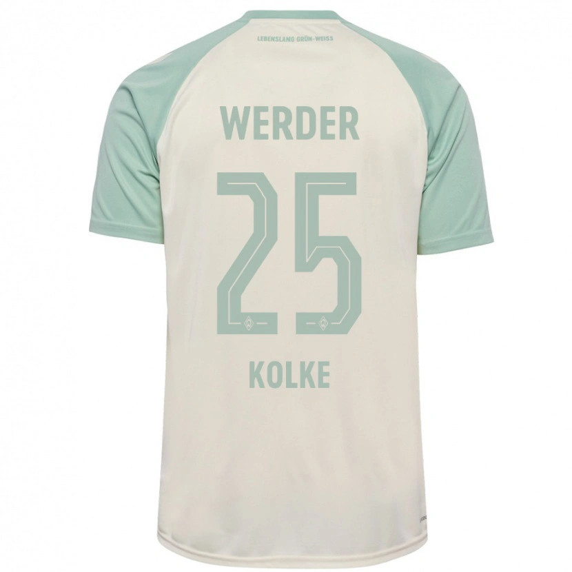 Danxen Kid Markus Kolke #25 Off-White Light Green Away Jersey 2024/25 T-Shirt