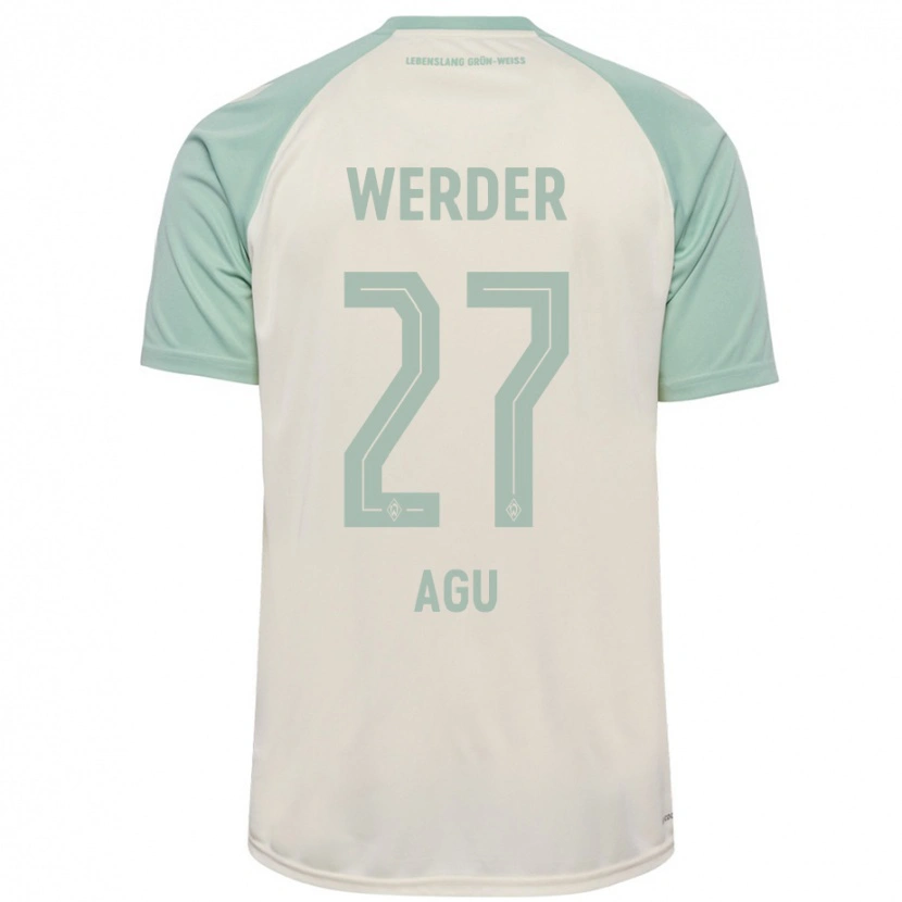 Danxen Kid Felix Agu #27 Off-White Light Green Away Jersey 2024/25 T-Shirt