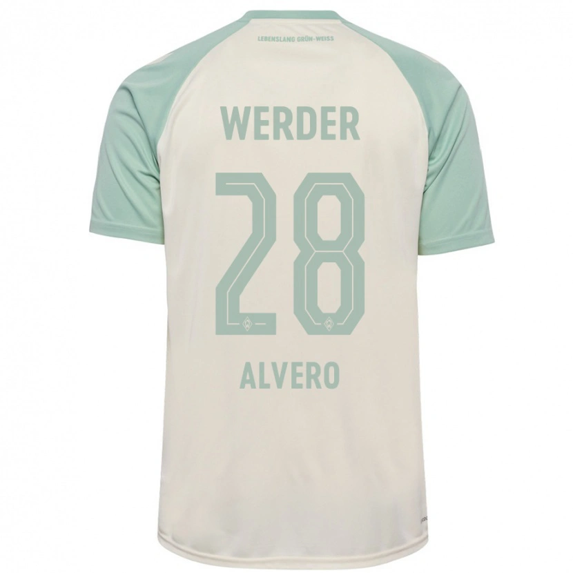 Danxen Kid Skelly Alvero #28 Off-White Light Green Away Jersey 2024/25 T-Shirt