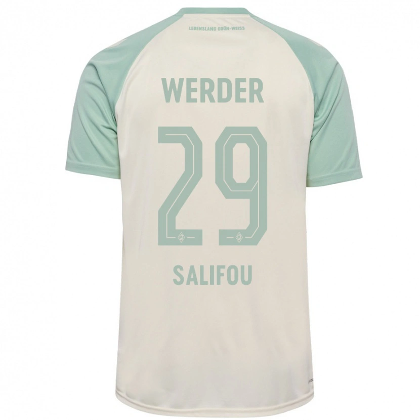 Danxen Kid Dikeni Salifou #29 Off-White Light Green Away Jersey 2024/25 T-Shirt