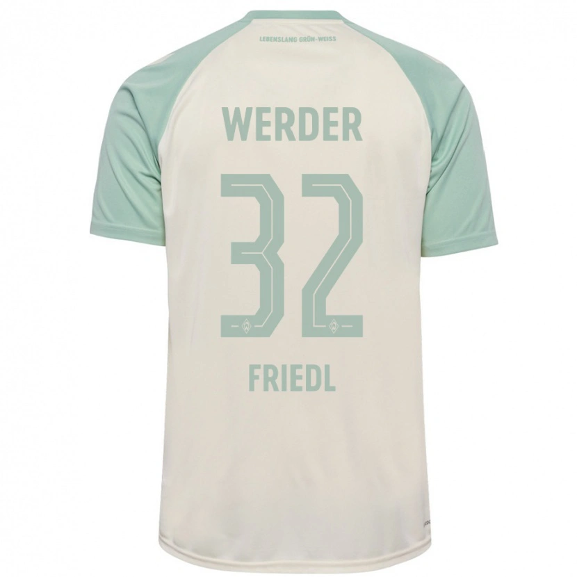 Danxen Kid Marco Friedl #32 Off-White Light Green Away Jersey 2024/25 T-Shirt