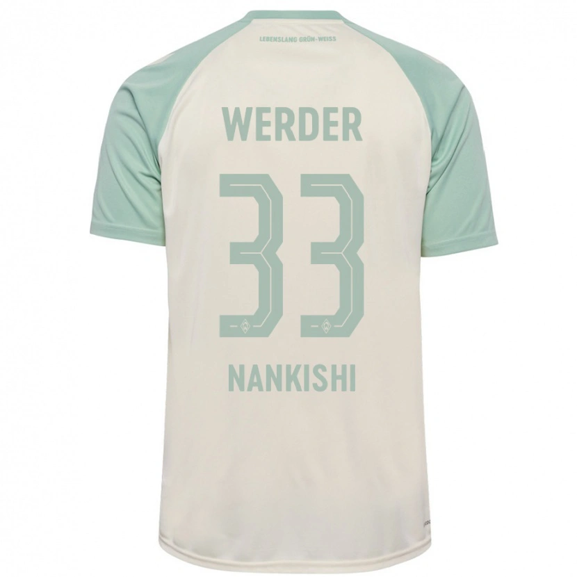 Danxen Kid Abdenego Nankishi #33 Off-White Light Green Away Jersey 2024/25 T-Shirt