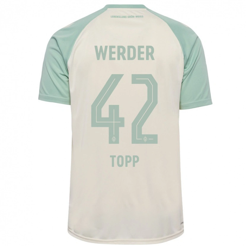 Danxen Kid Keke Topp #42 Off-White Light Green Away Jersey 2024/25 T-Shirt