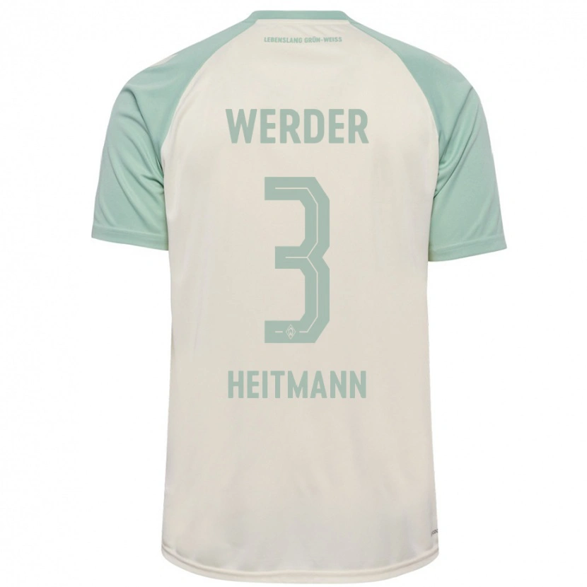 Danxen Kid Mats Heitmann #3 Off-White Light Green Away Jersey 2024/25 T-Shirt